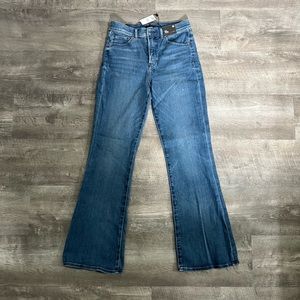 Express Hugh rise flare leg jeans 8R